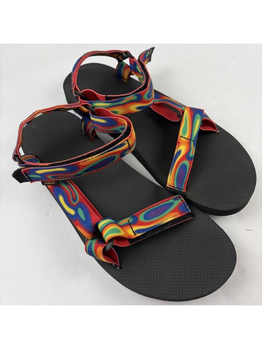 Teva Original Universal Rainbow Strap Sandals Men’s 13 GC Tie Dye Hiking Beach